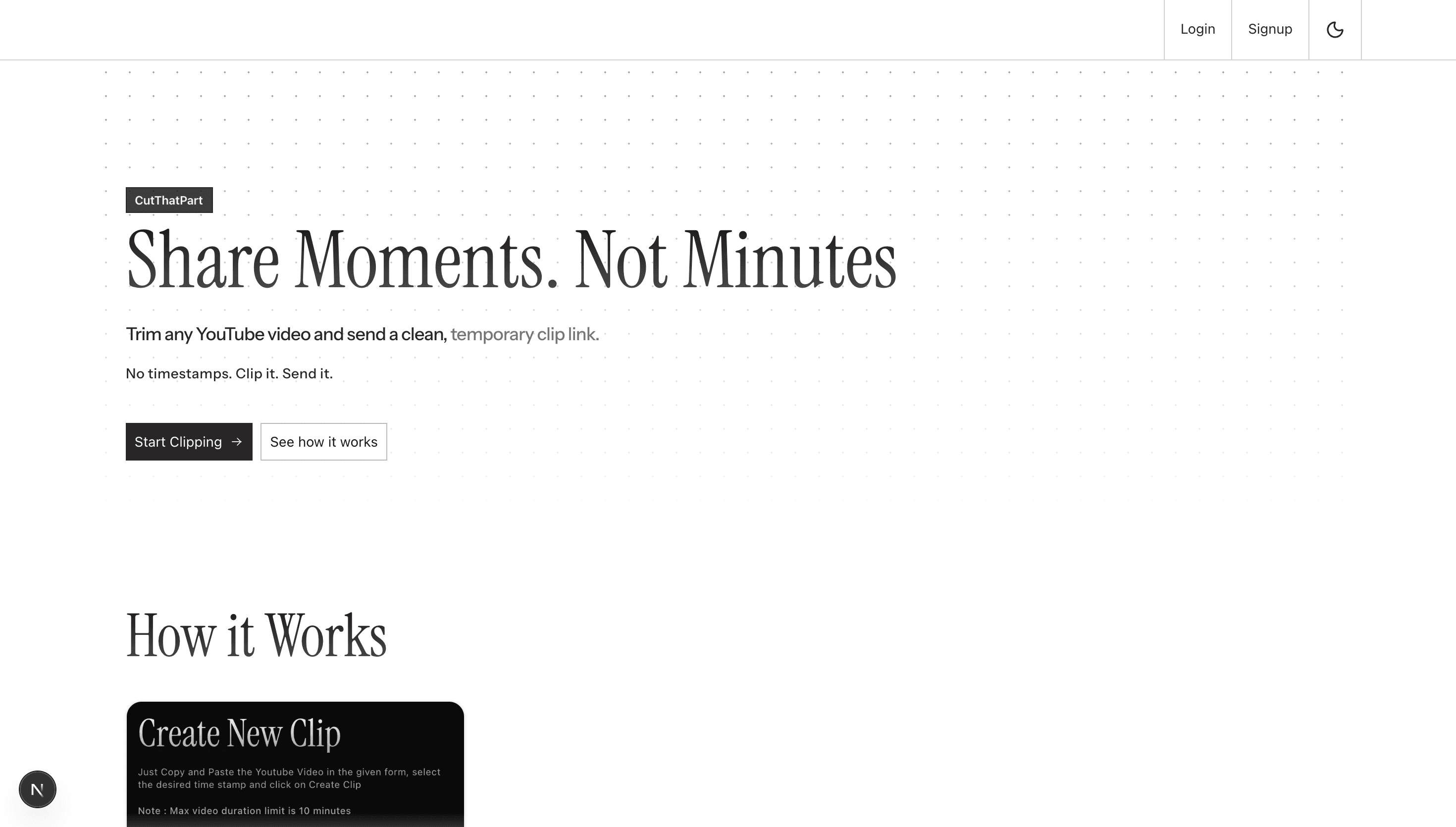 Landing page